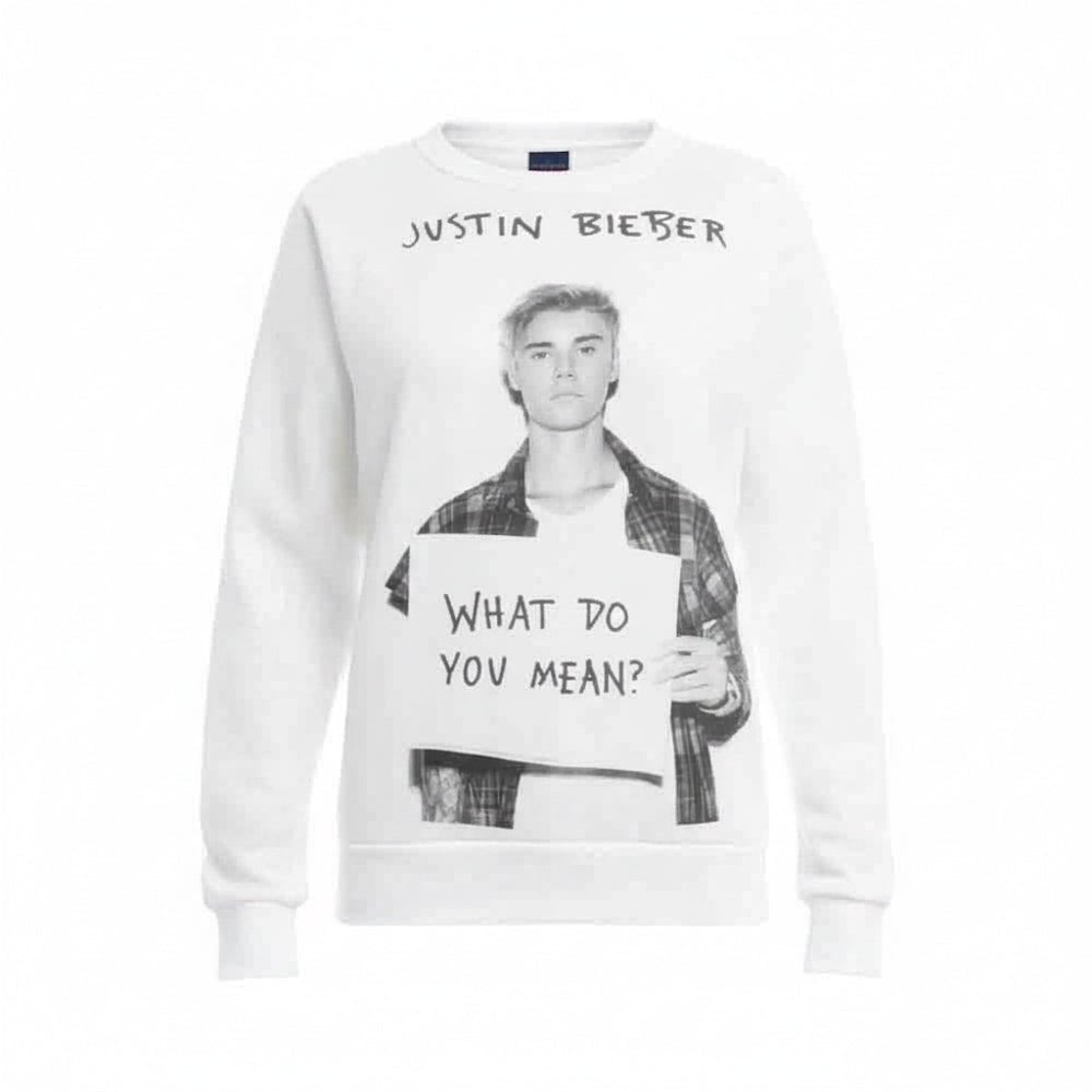 JUSTIN BIEBER ジャスティンビーバー - WHAT DO YOU MEAN GIRLS SWEATSHIR / ヴィンテージ / パーカー・スウェット / レディース - PGS